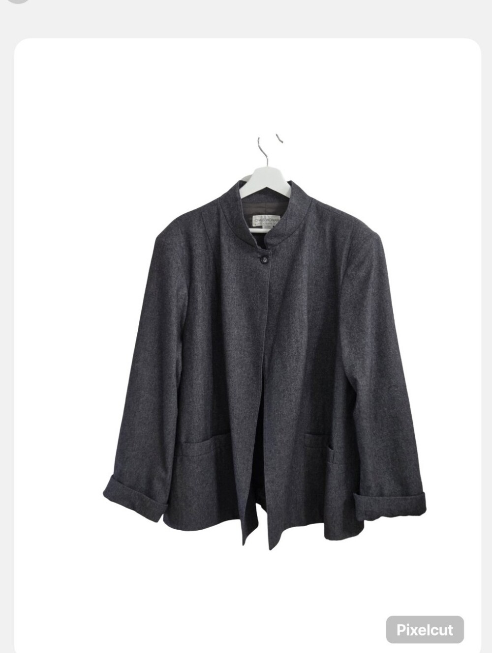 Chaus Woman Grey Wool Coat.